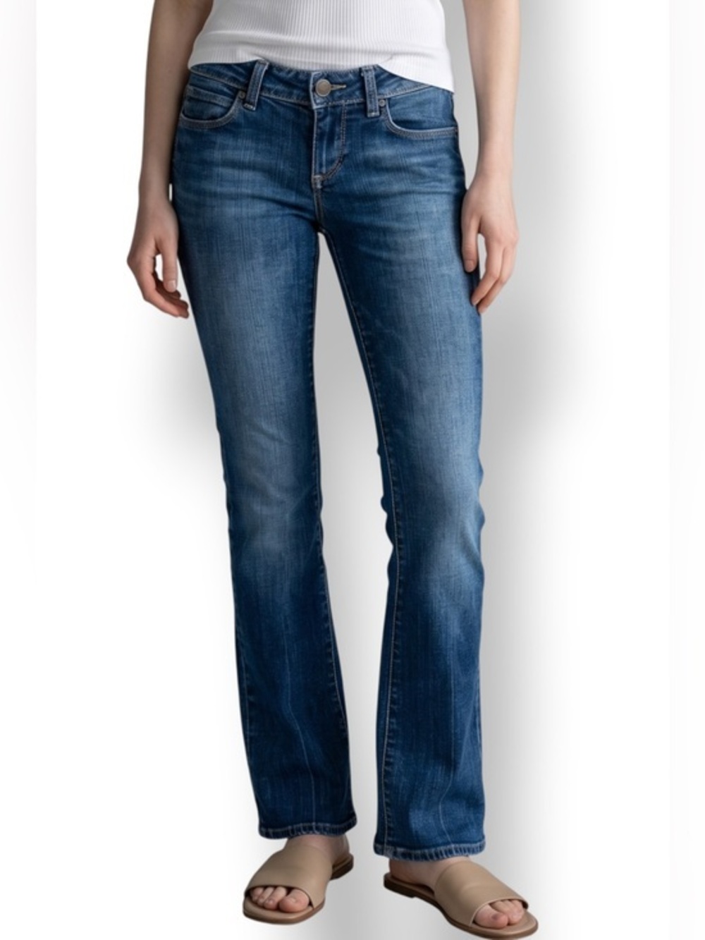 4/$20 Paige Laurel Canyon Bootcut Jeans Women’s 24 Medium Wash Stretch Deni
